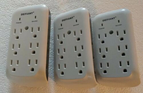 DefiantSurge Protector Power Strip Home Electrical Extension Wall Mount 6-Outlet