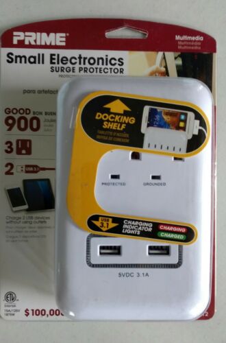 Prime Small Electronics Surge Protector, new-sealed  Protect your electronics