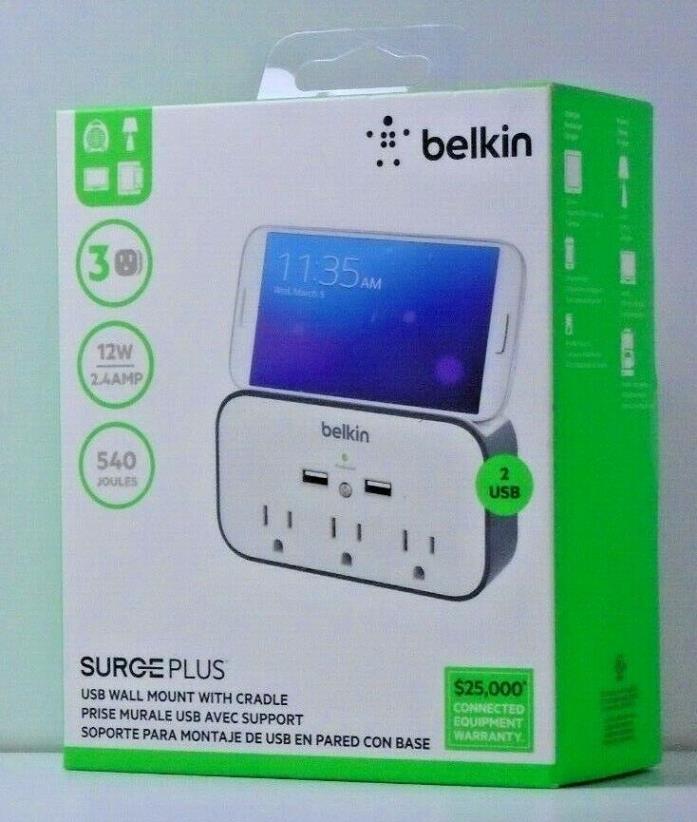 Belkin Surge Plus WSB Wall Mount with Cradle 2.4 AMP 12W 745883743278