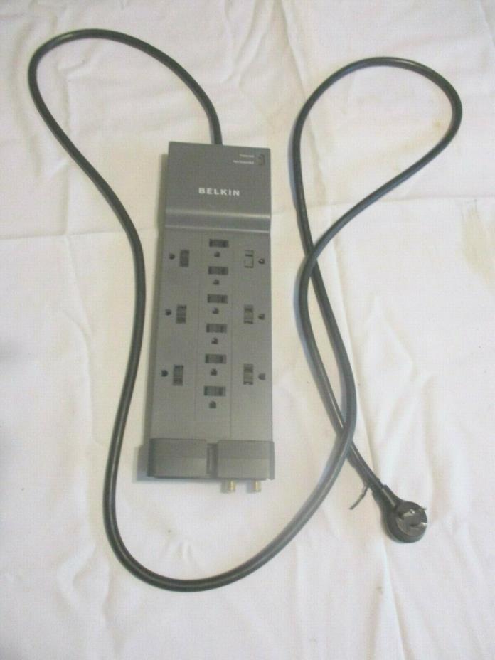 Belkin SurgeMaster 12 outlet surge protector power strip w/8' cord phone protect