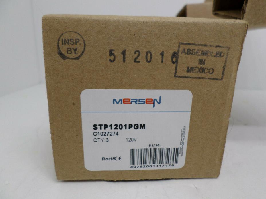 NEW in Box: Lot of 2 MERSEN ST1201PGM Surge-Trap, 1-POLE, SINGLE-PHASE, 2-WIRE