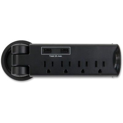 Safco USB Power Module - 5 x Power Receptacles Tabletop, Desktop  - 1 Each