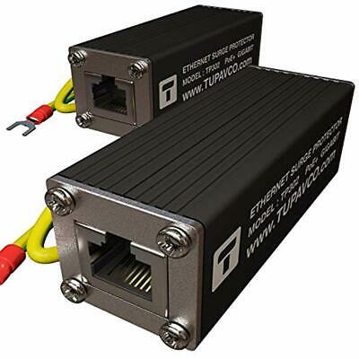 Ethernet Surge Protectors Protector PoE+ Gigabit 1000Mbs - RJ-45 LAN Network (2