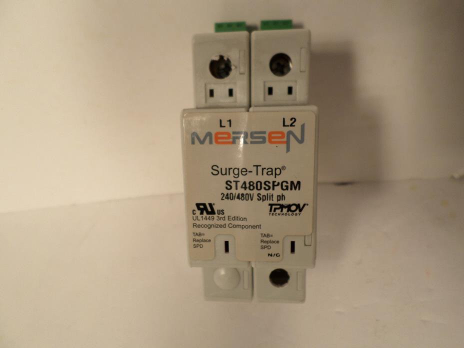 MERSEN ST480SPGM Surge Suppressor,480V,20A,3 Wire,2 Pole
