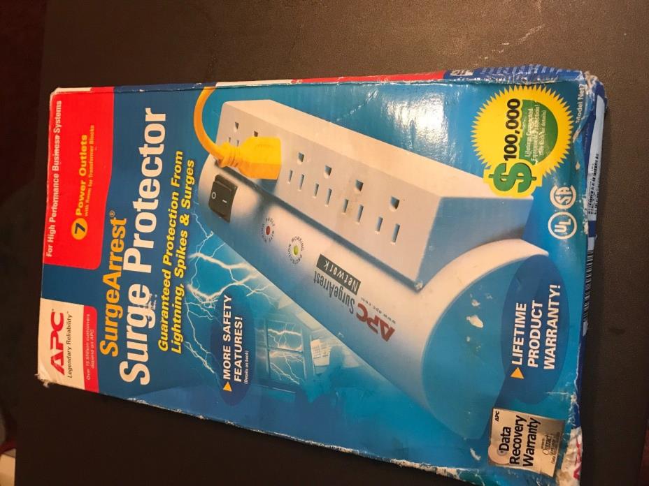APC LEGENDARY RELIABILITY SUREARREST SURE PROTECTOR 7 POWER OUTLETS MODEL NET7
