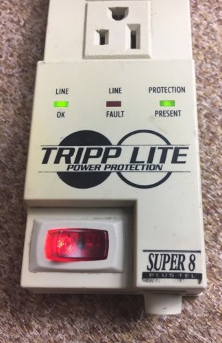 Tripp Lite Surge Protector Super 8 Plus Tel 7 Outlet Phone Line TESTED