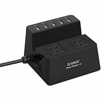 ORICO Desktop Surge Protectors Charging Station Power Strip With USB, 2 AC 5 And