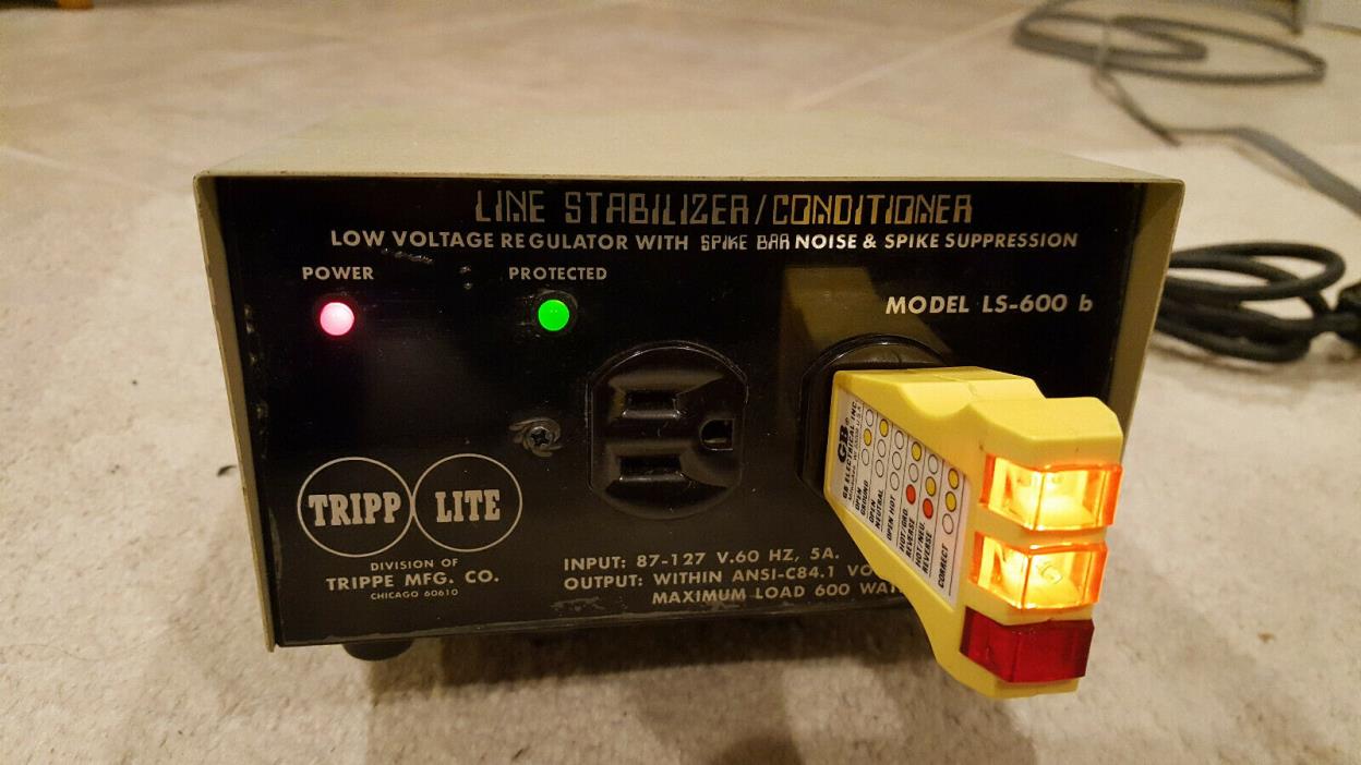 Tripp Lite Line Stabilizer/Conditioner, Model LS-600b, Max 600 Watts