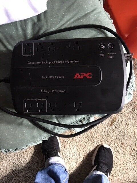 APC Battery Back Up, UPS ES 650, Surge Protector, No Battery