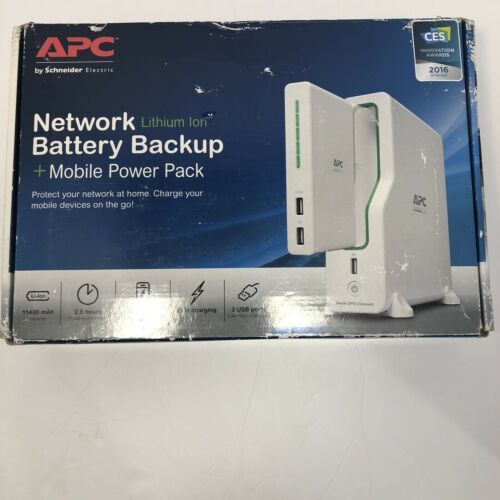 APC Battery Back Up UPS Mobile Power Pack Surge Protector Portable Lithium White