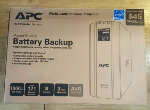 APC Power Saving Battery Backup  BR1000G 8-Outlet 1000VA/600W