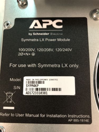 APC Symmetra Lx 4kva Power Module