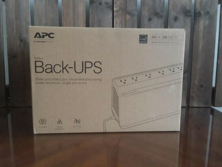 APC UPS Battery Backup & Surge Protector 425V APC Backup BE425M NEW
