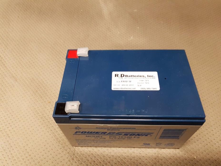 Power-Sonic 12V 12Ah F2 SLA Sealed Lead Acid UPS Battery for APC RBC4 Replaces