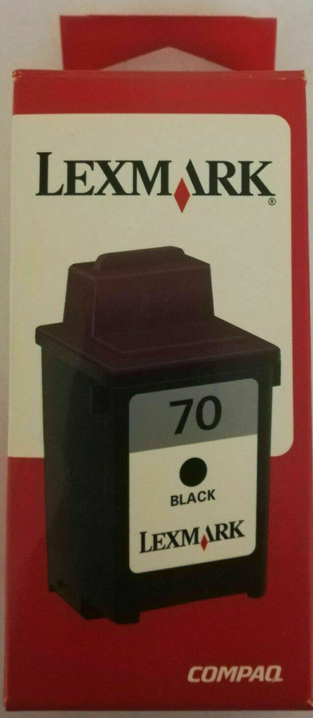 Lexmark 70 Black Ink Cartridge 12A1970 Genuine New Sealed Box  NO EXP. DATE