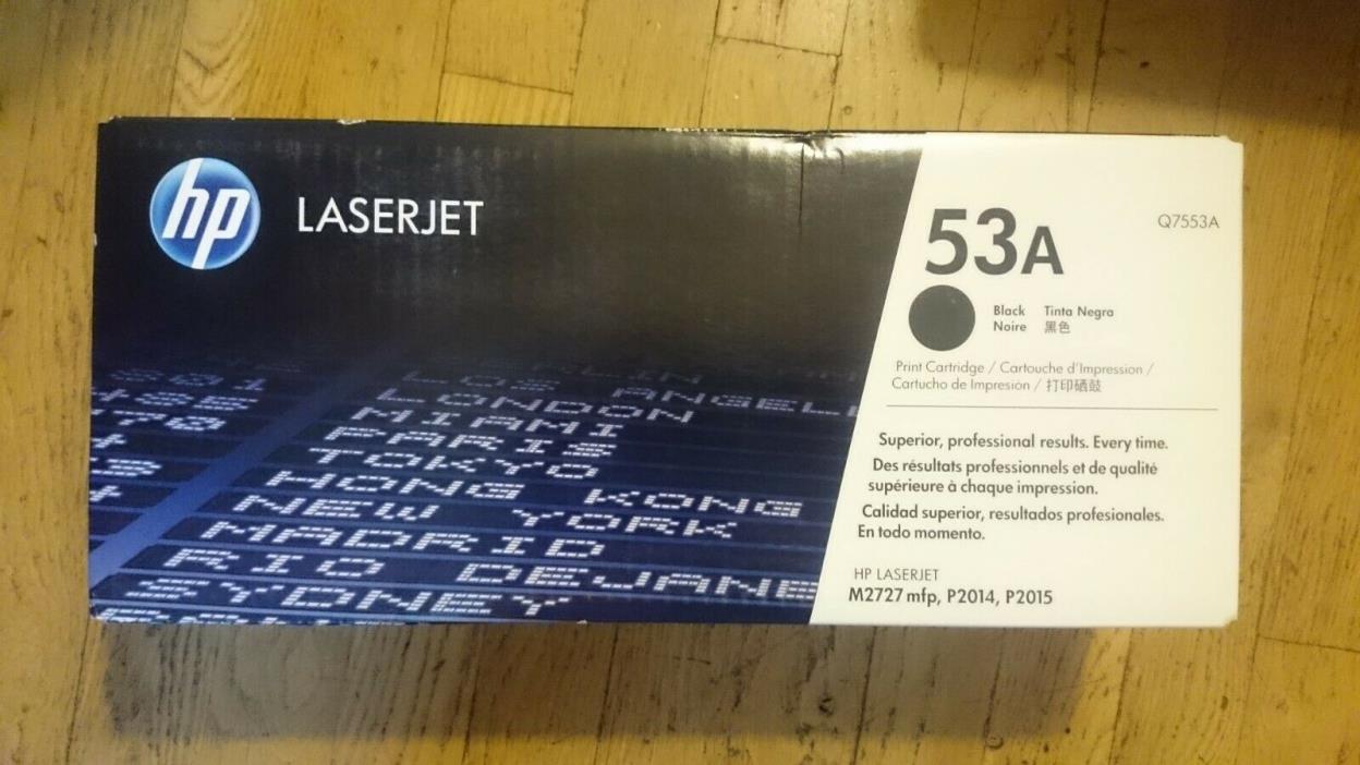 Genuine Factory Sealed HP 53A Laser Cartridges Q7553A Black Boxes