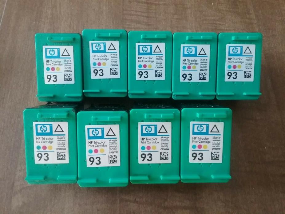 Lot of 9 empty Hp 93 virgin ink cartridges