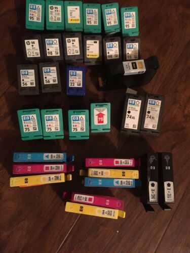 HP INK cartridge Lot of 32 EMPTY Used HP95 Hp98 564XL HP 564 Hp 75 74xl