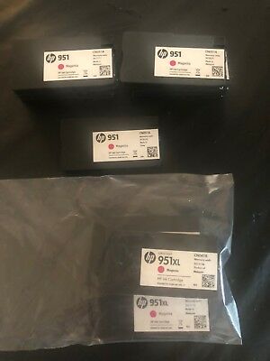 Empty Genuine HP Cartridge Lot of 10 - 7ea HP951 and 3ea HP951XL Magenta