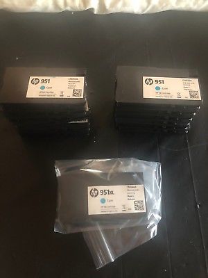 Empty Genuine HP Cartridge Lot of 13 - 12ea HP951 and 1ea HP951XL Cyan