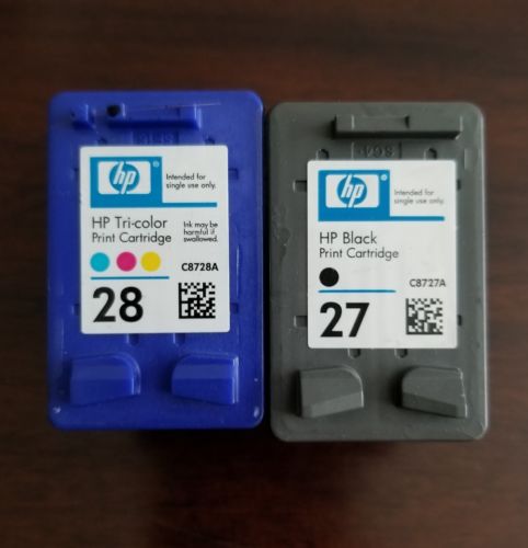 HP 27 Black And 28 Color EMPTY Ink Cartridges