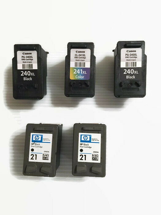 Ink Cartriges-Empty Set Of 5-Canon & HP