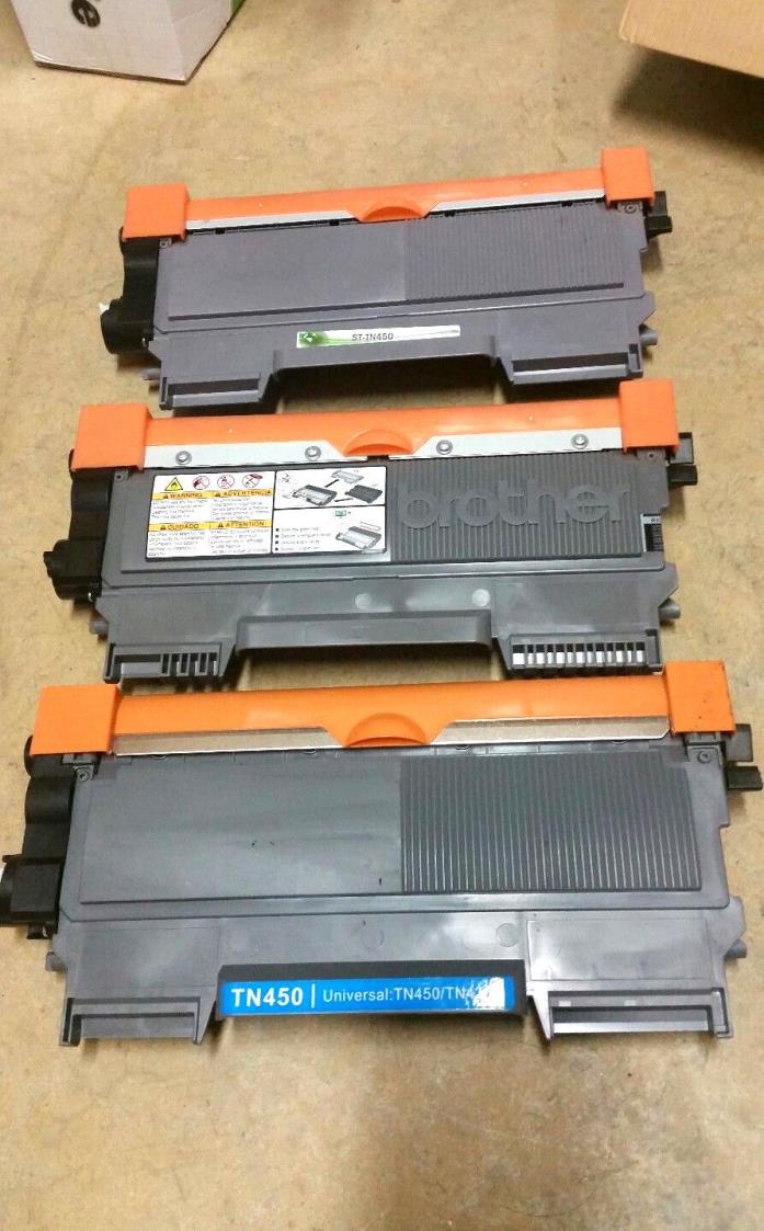 EMPTY TONER CARTRIDGES TN-450 ( 3 ct ) ~ 1 Brother tn 450 , 2 no brand tn 450