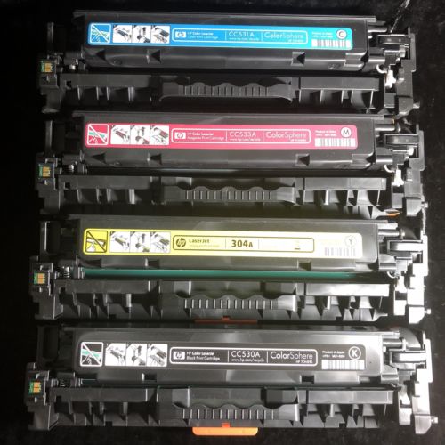 Empty HP Toner Cartridges 4(CMYK) Laser Printer