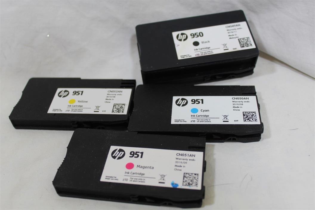 HP 950 951 lot of 4 empty ink cartridges