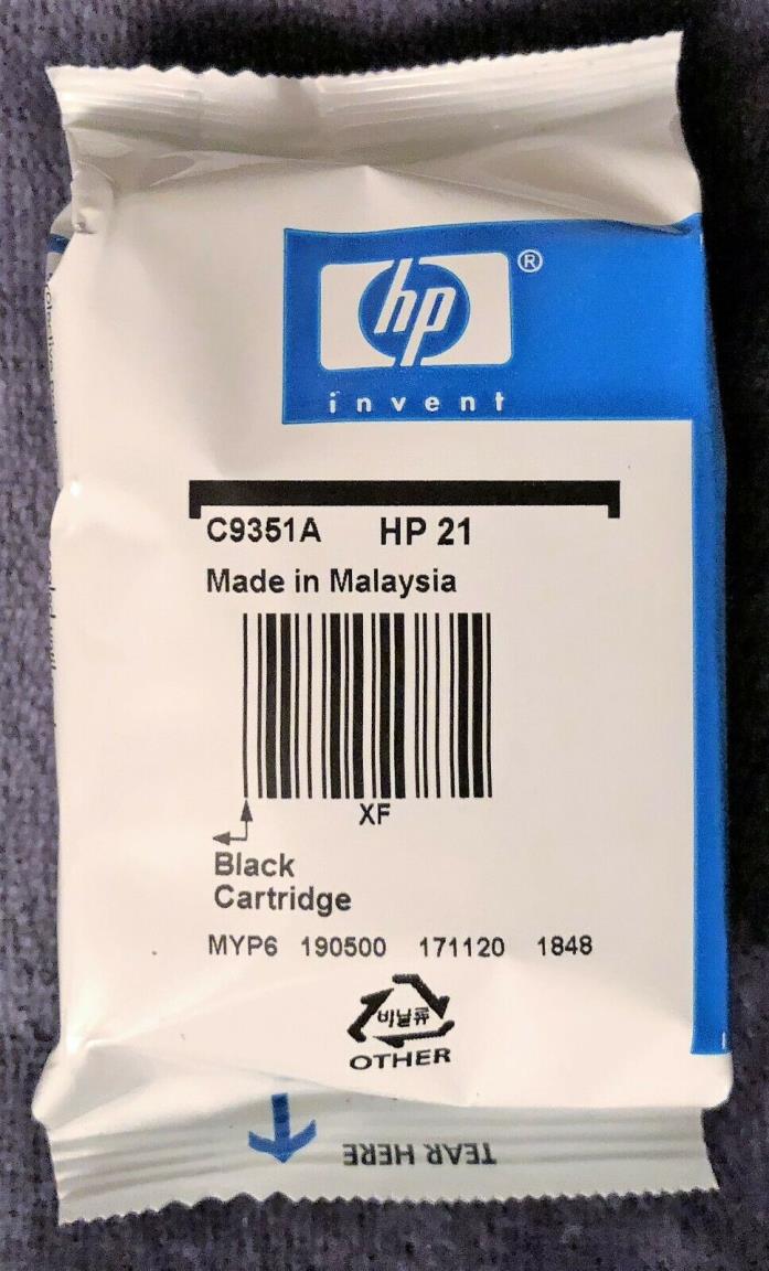 HP 21 Black Inkjet Ink Cartridge Sealed Malaysia C93951A