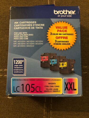 Brother LC105CL  XXL Three Color Ink Cartridges- Date:08/2021