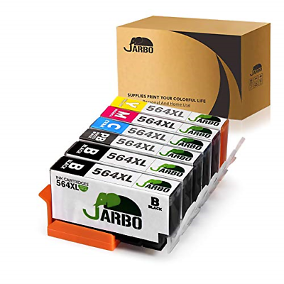 JARBO 5 Color Compatible Ink Cartridge for HP 564 High Yiled, 1 Set+1 Black, in