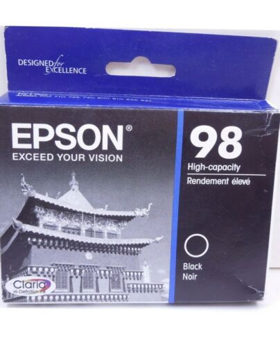 Genuine Epson 98 Black Ink Cartridge T098120 High Capacity New