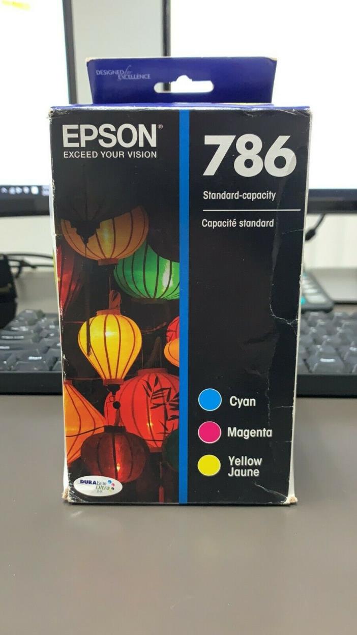 Epson 786 DURABrite Tri-Color Ink Cartridge Cyan Yellow Magenta EXP12/2016