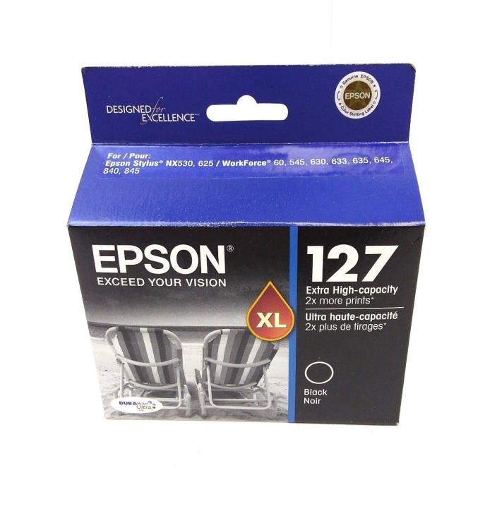 NEW GENUINE Epson 127 XL Black Extra High Capacity Ink Cartridge T127120 2020+