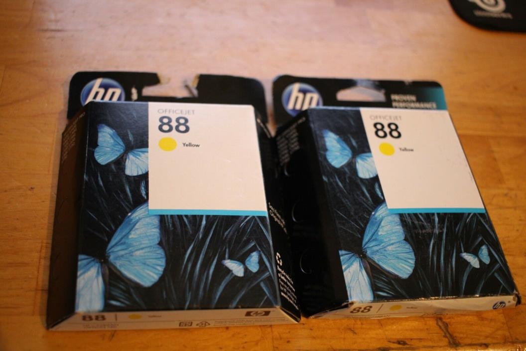 GENUINE NEW HP 88 C9388an Yellow Ink Cartridge 2 Pack - 2013
