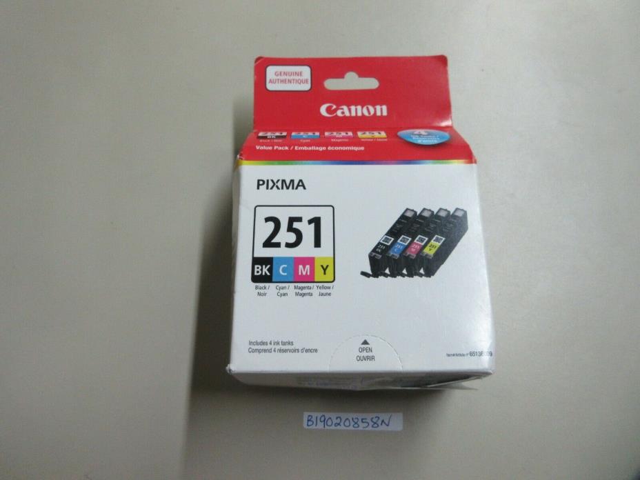 Canon 251 Ink Black/Cyan/Magenta/Yellow 4 pack cartridges