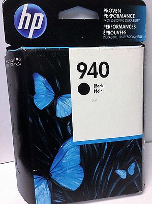 GENUINE HP 940 C4902AN BLACK INK CARTRIDGE. EXPIRES: JULY 2018. BRAND NEW.