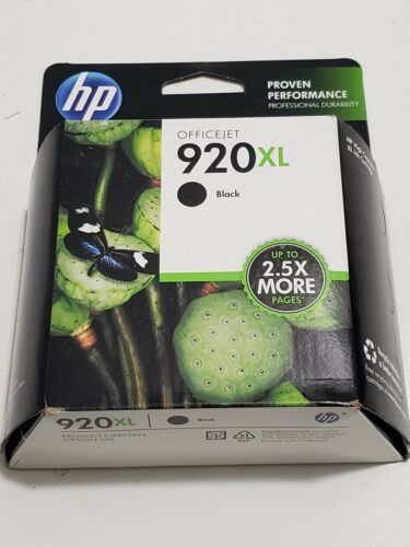 HP GENUINE 920XL BLACK Ink Cartridge For OFFICEJET 6000 6500 7000 7500 NEW!