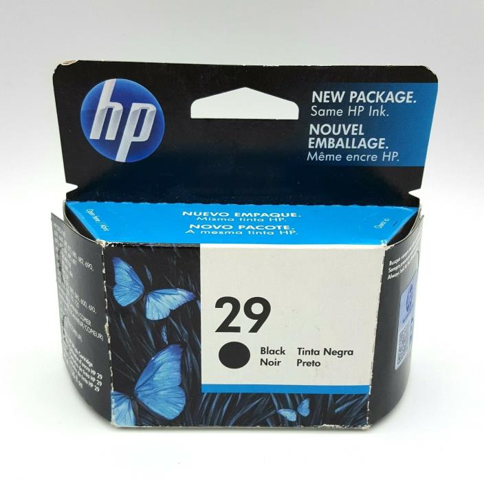 OEM HP Printer Ink Cartridge 29 Black 51629A Expired 01/2016 Brand New Sealed