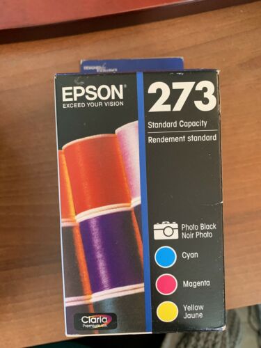 Epson 273 (T273520) Color Ink Cartridge - Cyan, Magenta, Yellow, Black - SEALED