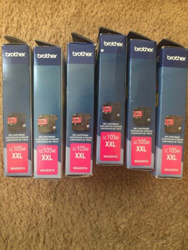 Genuine Brother LC105M XXL Super High Yield Magenta Ink Cartridges New