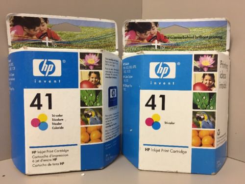 Lot Of 2 HP 41 Ink Cartridge Tri Color 51641A