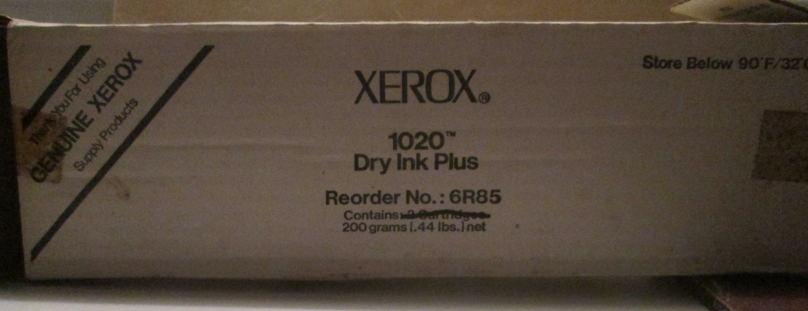 3 Genuine Xerox DRY INK PLUS 6R85  for Xerox 1020 printers  new/old facto sealed