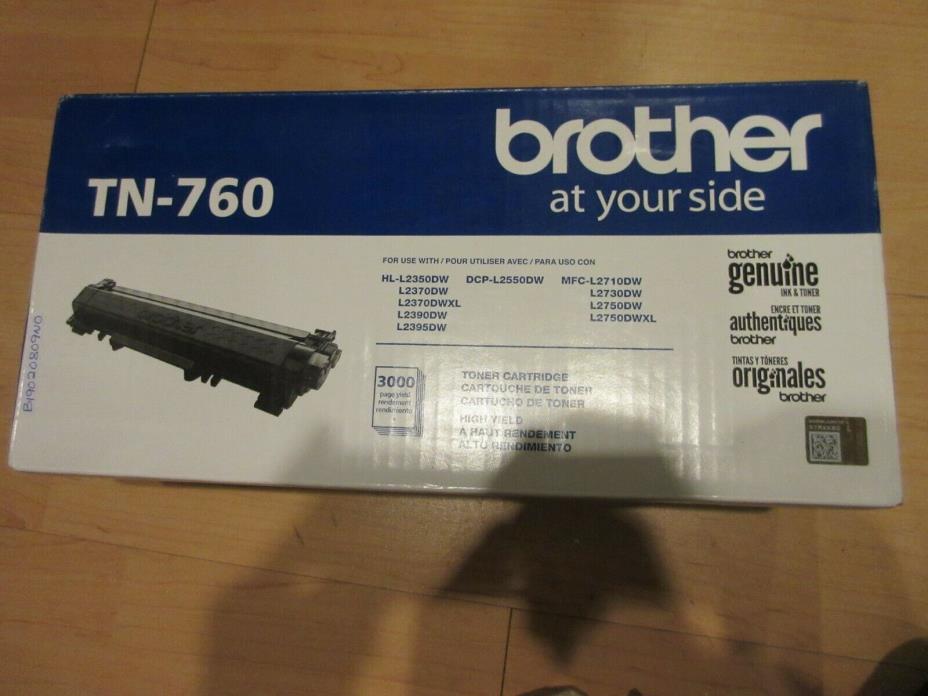 Brother TN-760 Black Toner Cartridge, High Yield