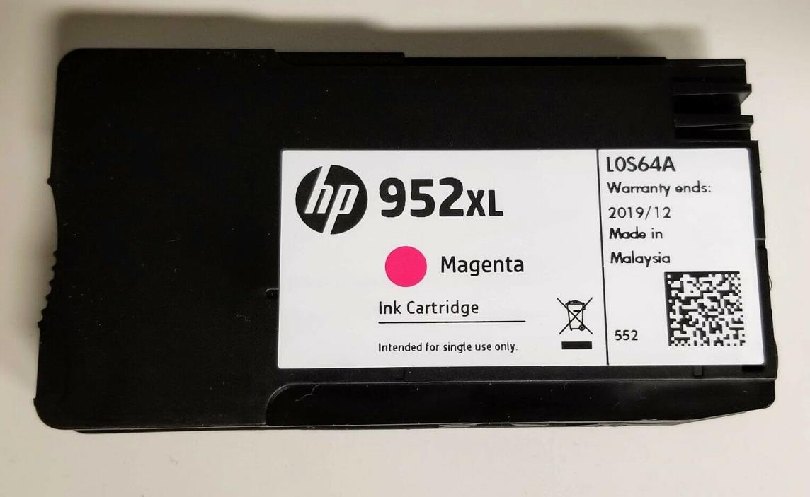 NEW Genuine HP 952XL Magenta Ink Cartridges Exp. 2019