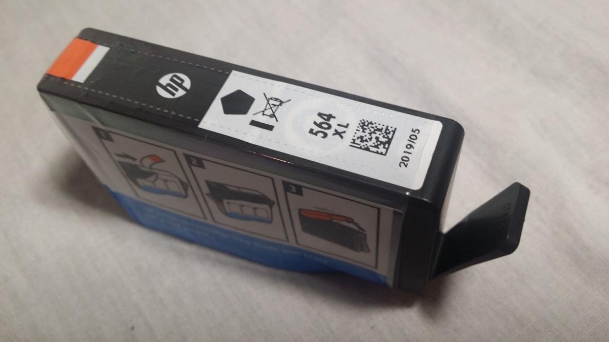HP 564XL Black Ink Cartridge CN684WN Genuine New Sealed Wrapper Date: May 2019