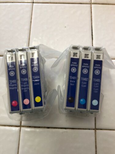 Epson Ink Cartridge Sealed Recycled T0481 T0482 T0483 T0484 T0485 T0486 FST SHP