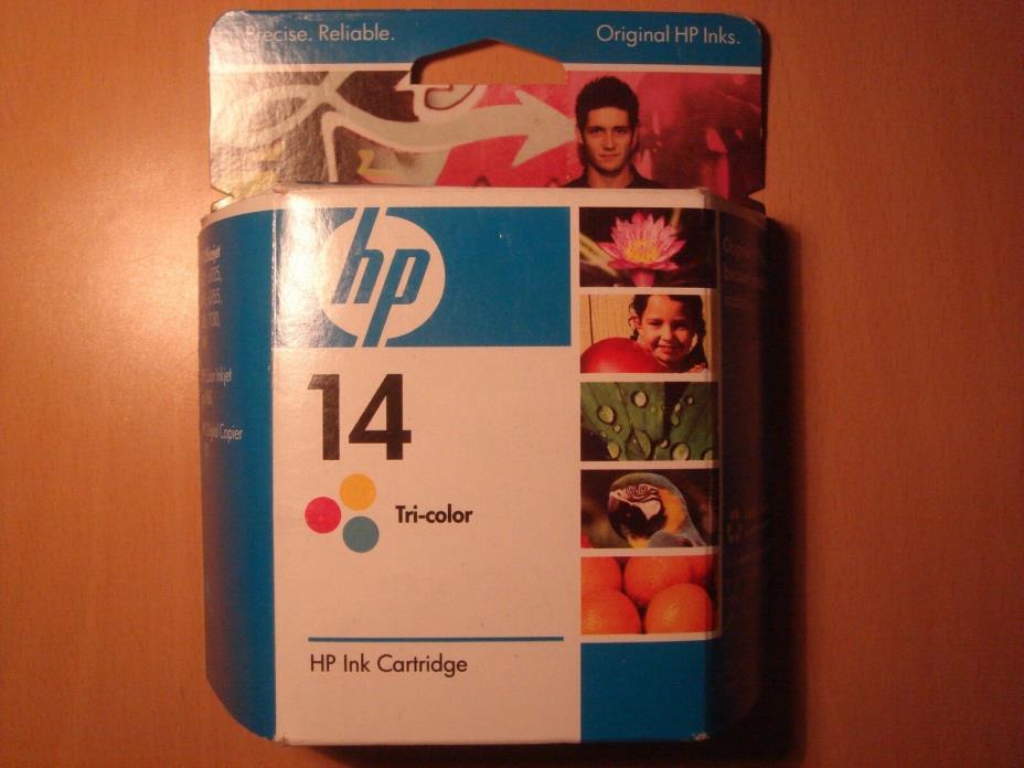 HP 14 Tri-color Ink Cartridge Unopened Box Print Inkjet Printer Genuine C5010DN