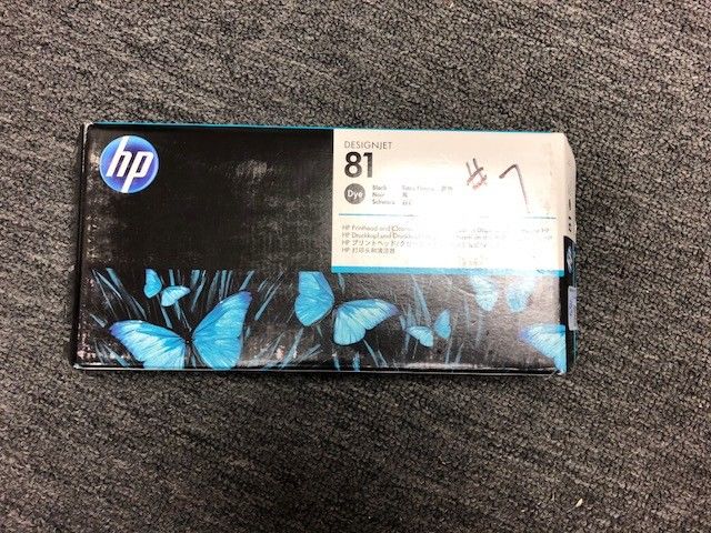 HP 81 Printhead Cleaner C4950A black. OEM EXP JUN 2016 - sealed boxes